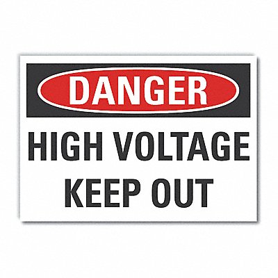 LYLE LCU40441ED14x10 Danger Sign 10inx14in Non-PVC Polymer