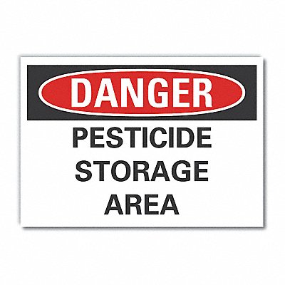 LYLE LCU40458ND14X10 Pesticide Danger Lbl 10inx14in Polyester
