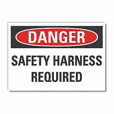 LYLE LCU40466RD10X7 Fall Danger Reflective Label 7 in x 10 in