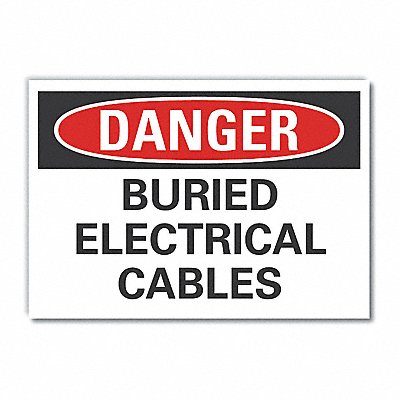 LYLE LCU40479ED14x10 Danger Sign 10in x 14in Non-PVC Polymer