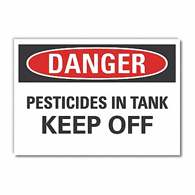 LYLE LCU40481RD7X5 Pesticide Danger Reflective Label 5inx7in