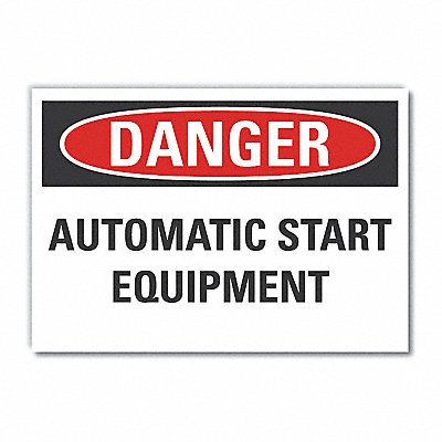 LYLE LCU40485ND7X5 Auto Equipment Danger Lbl 5x7in Polyest