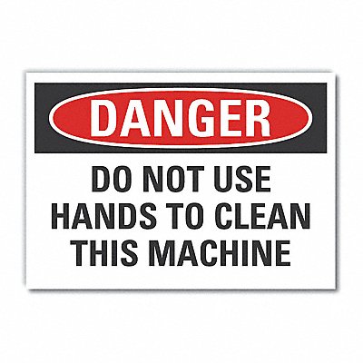 LYLE LCU40563RD7X5 Machine Operation Danger Reflective Label 5x7in