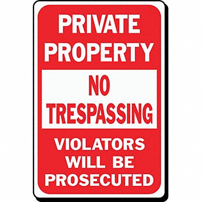 HY-KO PRODUCTS HW45HDR Sign Private Property No Trespassing HD