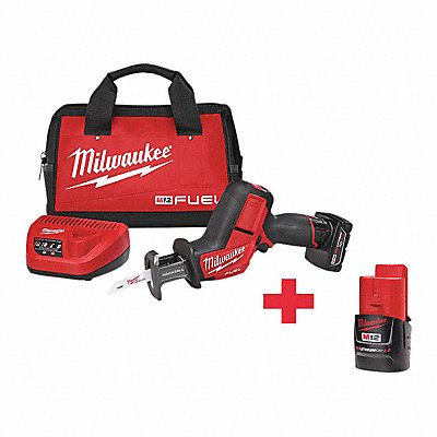 MILWAUKEE 252021XC48112420 Cordless Recip Saw Kit 3000 SPM 12VDC