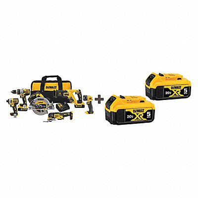 DEWALT DCK694P2DCB2062 Cordless Combination Kit 6 Tools 20V DC