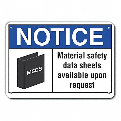 LYLE LCU50015RA10X7 Notice Sign 7 in x 10 in Aluminum