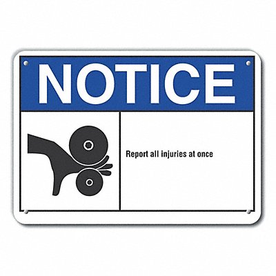 LYLE LCU50021RA14X10 Reflective Accident Reporting Note Sign 10x14in