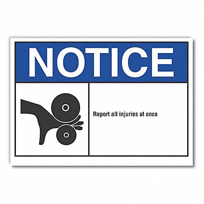 LYLE LCU50021ED10x7 Notice Sign 7 in x 10 in Non-PVC Polymer
