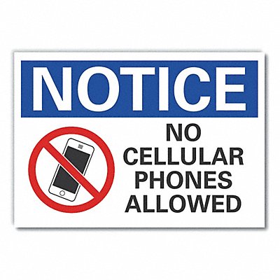 LYLE LCU50045ED10x7 Notice Sign 7 in x 10 in Non-PVC Polymer