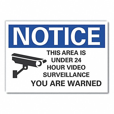 LYLE LCU50054ED10x7 Notice Sign 7 in x 10 in Non-PVC Polymer
