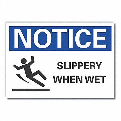 LYLE LCU50063ED10x7 Notice Sign 7 in x 10 in Non-PVC Polymer