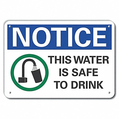 LYLE LCU50066NA10X7 Notice Sign 7 in x 10 in Aluminum