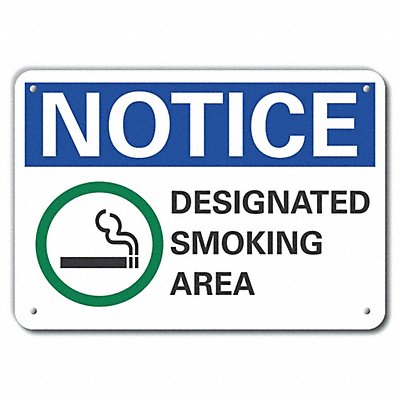 LYLE LCU50069RA10X7 Notice Sign 7 in x 10 in Aluminum