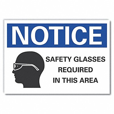 LYLE LCU50071RD5X35 Eye Notice Reflective Label 3.5in x 5in