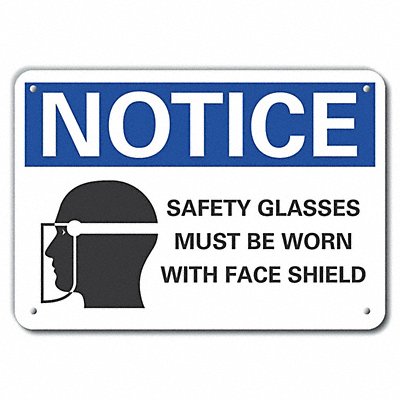 LYLE LCU50073NA10X7 Notice Sign 7 in x 10 in Aluminum