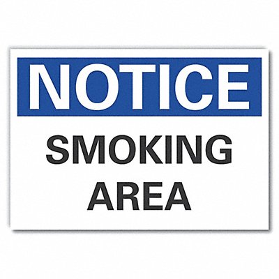LYLE LCU50081ED10x7 Notice Sign 7 in x 10 in Non-PVC Polymer
