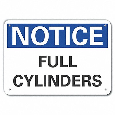 LYLE LCU50091RA10X7 Notice Sign 7 in x 10 in Aluminum