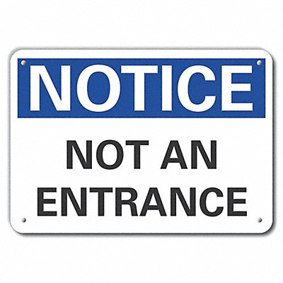 LYLE LCU50093NA10X7 Alum Exit Entrance Notice Sign 7x10in