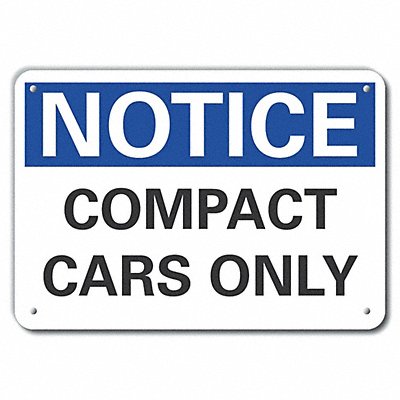 LYLE LCU50100RA14X10 Reflective Parking Notice Sign 10x14in Alum