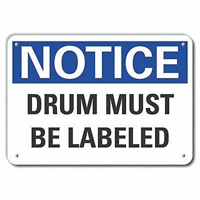 LYLE LCU50109RA10X7 Reflective Hazardous Material Notice Sign 7x10in