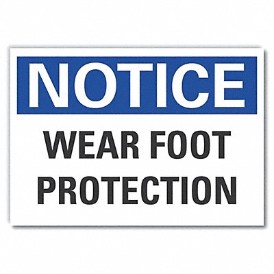 LYLE LCU50112ED10x7 Notice Sign 7 in x 10 in Non-PVC Polymer