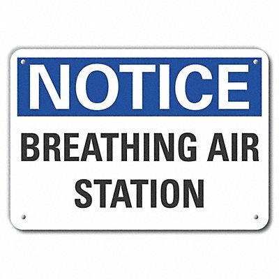 LYLE LCU50114NA10X7 Breathing Apparatus Notice Sign 7x10in