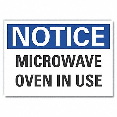 LYLE LCU50117ED10x7 Notice Sign 7 in x 10 in Non-PVC Polymer