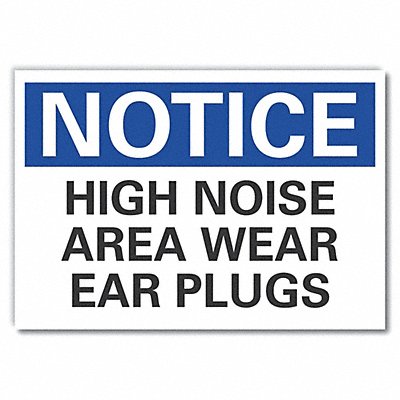 LYLE LCU50150ED10x7 Notice Sign 7 in x 10 in Non-PVC Polymer