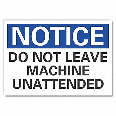 LYLE LCU50154ED10x7 Notice Sign 7 in x 10 in Non-PVC Polymer