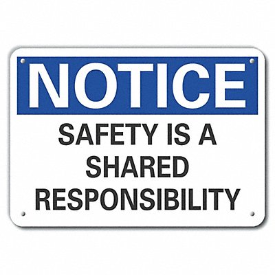 LYLE LCU50163RA10X7 Reflective Accident Prevent Note Sign 7x10in
