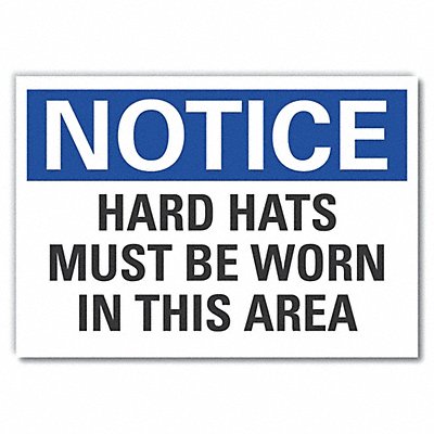 LYLE LCU50172ED14x10 Notice Sign 10in x 14in Non-PVC Polymer
