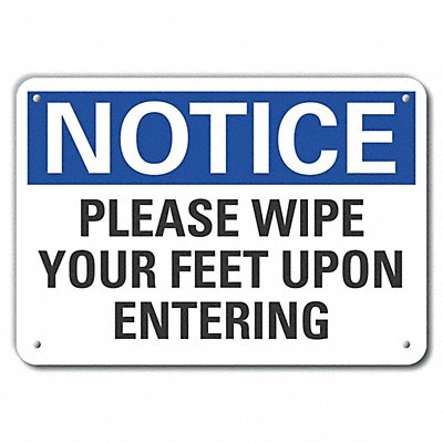 LYLE LCU50174NA14X10 Aluminum Information Notice Sign 10x14in