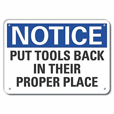 LYLE LCU50180RA14X10 Reflective Cleaning Notice Sign 10x14in Alum