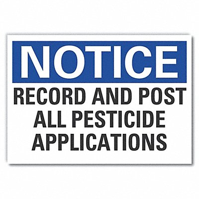 LYLE LCU50207ND5X35 Chemicals Notice Lbl 3.5x5in Polyester