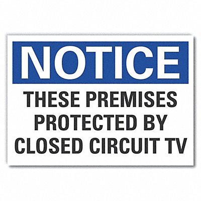 LYLE LCU50221ED10x7 Notice Sign 7 in x 10 in Non-PVC Polymer