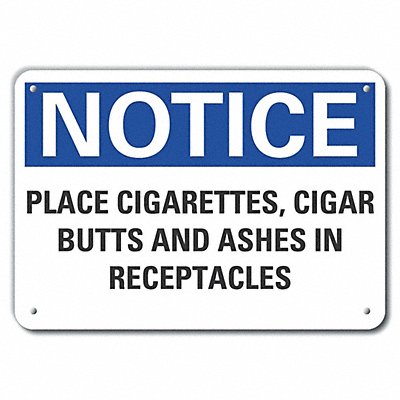 LYLE LCU50254NA14X10 Alum Cleaning Notice Sign 10x14in Alum