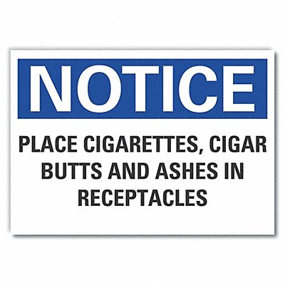 LYLE LCU50254ED10x7 Notice Sign 7 in x 10 in Non-PVC Polymer