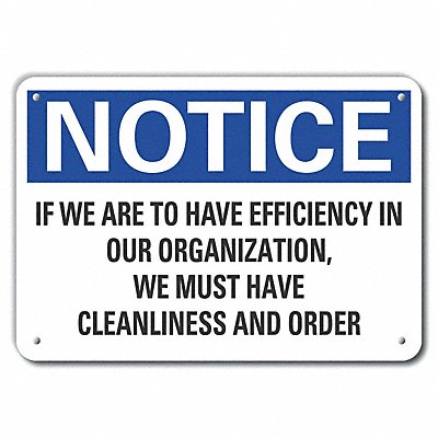 LYLE LCU50299NA10X7 Alum Cleaning Notice Sign 7x10in Alum