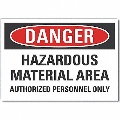 LYLE LCU40643RD7X5 Hazardous Material Danger Reflective Label 5x7in