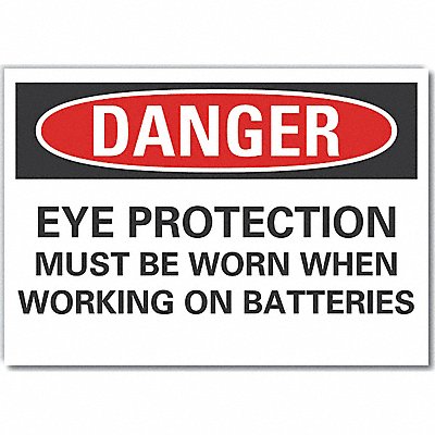 LYLE LCU40655ED14x10 Danger Sign 10in x 14in Non-PVC Polymer