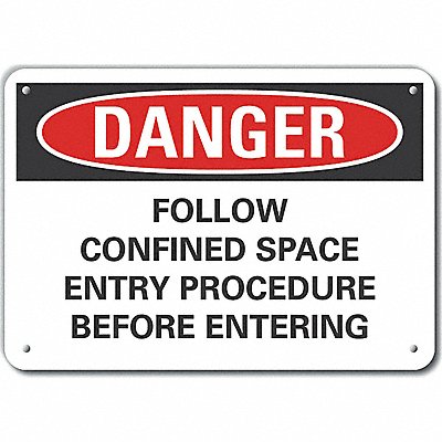 LYLE LCU40656NA10X7 Danger Sign 7 in x 10 in Aluminum