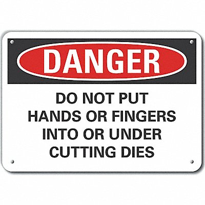 LYLE LCU40659NA10X7 Alum Pinch Point Danger Sign 7x10in Alum