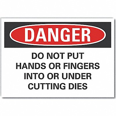 LYLE LCU40659ND10X7 Pinch Point Danger Lbl 7x10in Polyester