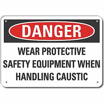 LYLE LCU40660NA14X10 Alum PPE Danger Sign 10x14in Alum