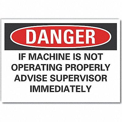 LYLE LCU40688ED10x7 Danger Sign 7 in x 10 in Non-PVC Polymer