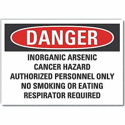 LYLE LCU40712RD5X35 Inorganic Arsenic Reflective Label 3.5x5in