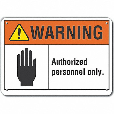 LYLE LCU60012NA10X7 Danger Sign 7 in x 10 in Aluminum