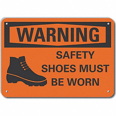 LYLE LCU60061NA10X7 Alum Foot Warning Sign 7x10in Alum