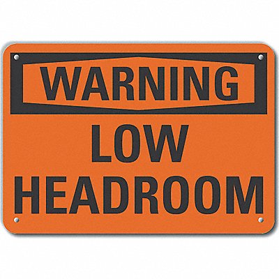 LYLE LCU60081NA14X10 Alum Low Clearance Warning Sign 10x14in